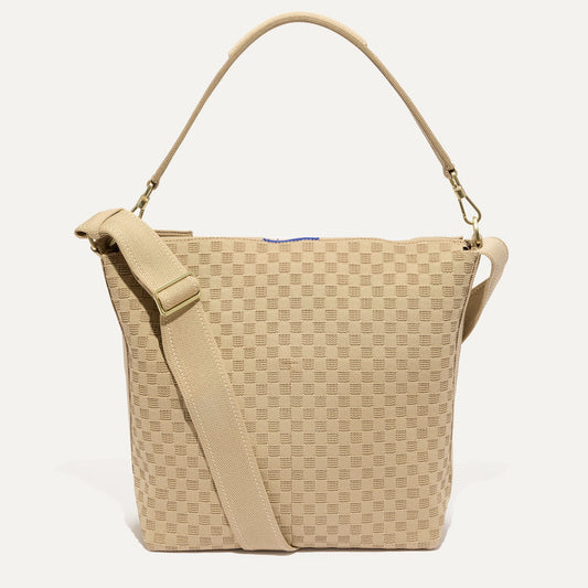 PDP |The Mini Zip Bucket in Knot Brown shown from the front.