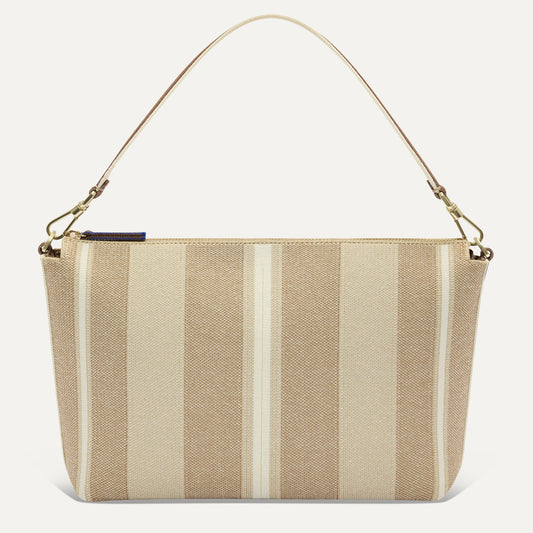 PDP |The Daily Crossbody Bag in Oat Latte shown from the front.