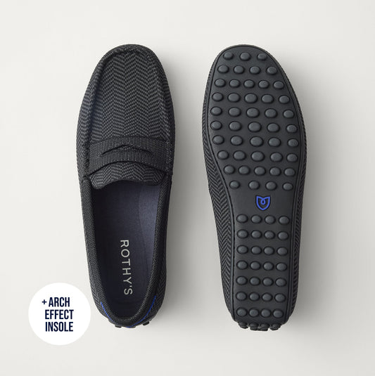 The Men's Daily Driver in Carbon Herringbone shown from the top.