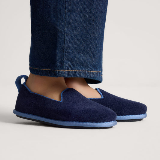 hover | The Mini Loafer in ReVelvet™ Sailor shown from the top.