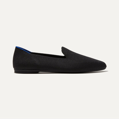 side | The Almond Loafer in Black shown from the side.
