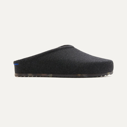side | The Casual Clog in Soft Black shown from the side.