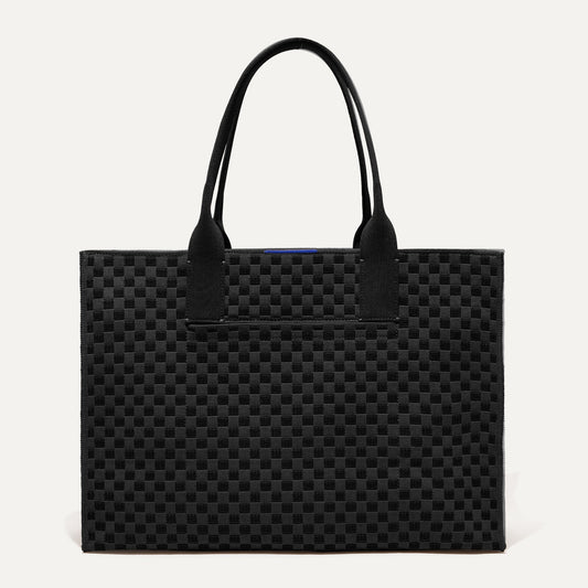 PDP |The Classic Tote in Black Sand, shown from the front.