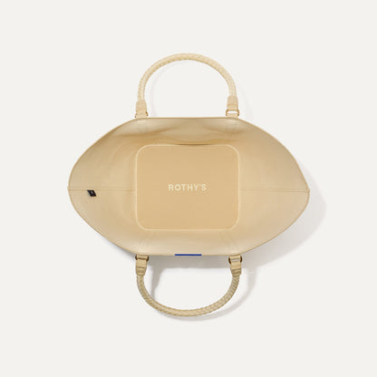 The Summer Tote in Meringue, shown from above with the interior exposed.