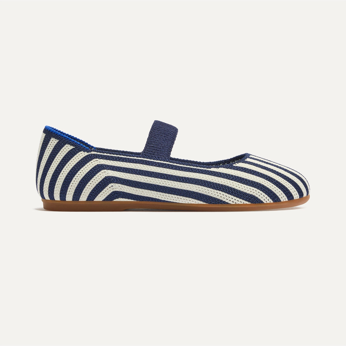 side | The Kids Mary Jane in Sailor Stripe shown from the side.
