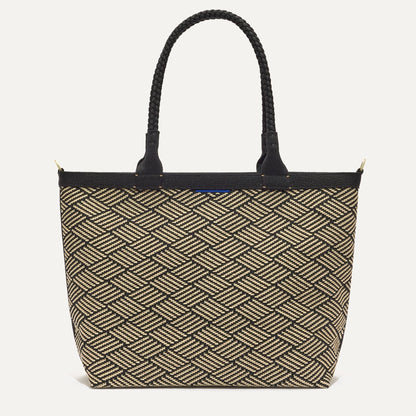 PLP |The Lightweight Zip Tote in Polar Zig Zag shown from the front.