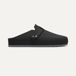 side | The Men's Clog in Soft Black shown from the side.