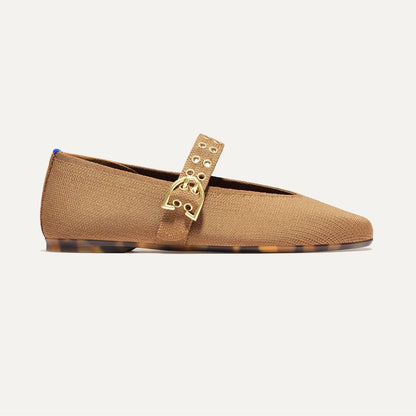 side | The Max Buckle Mary Jane in Java Chip shown from the side.