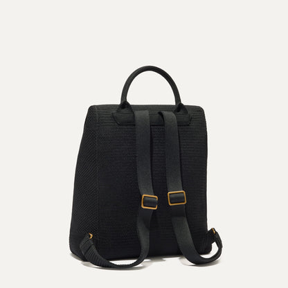 The Cinch Back Pack in Black shown from the back.