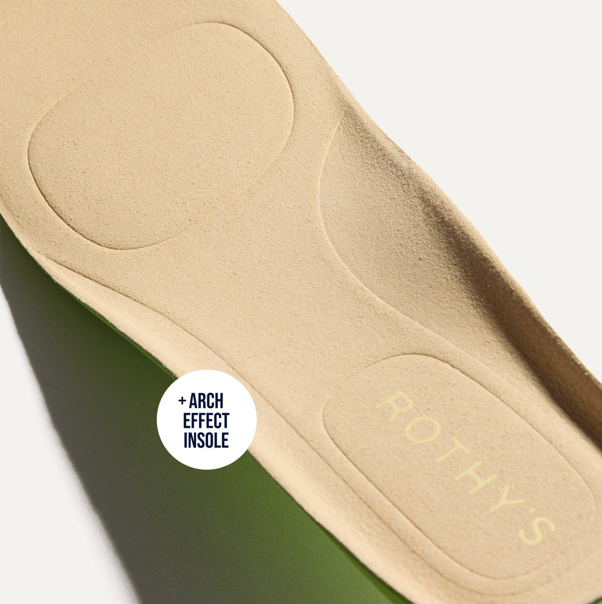 Close up of the Arch Effect Insole on The Daily Driver in Deepwater.