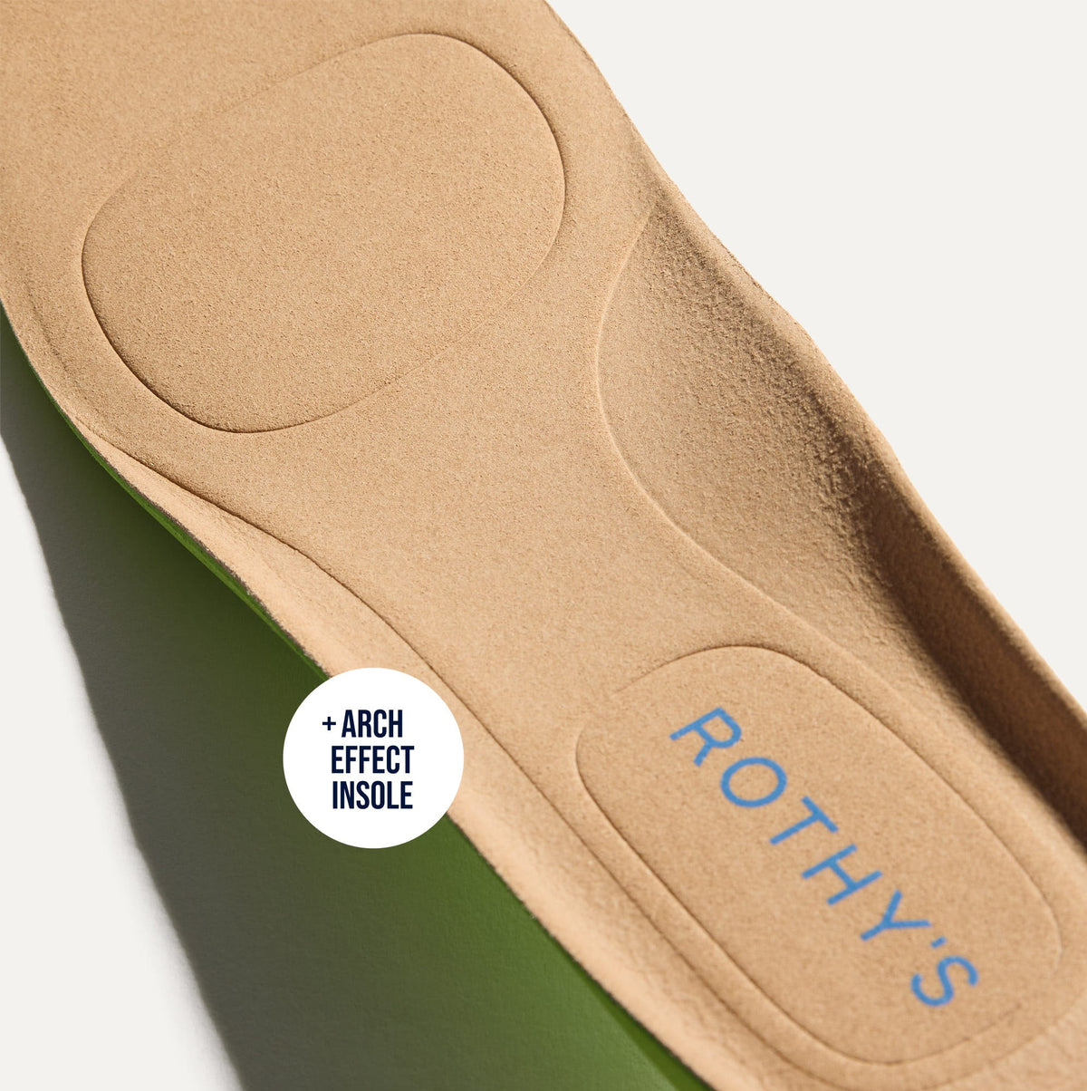 Close up of the Arch Effect Insole on The Daily Driver in Navy.
