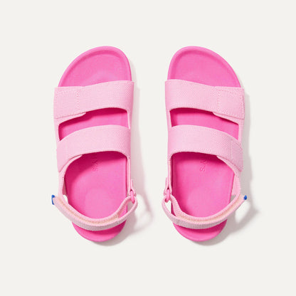 The Kids Double Strap Sandal in Tutu shown from the top.