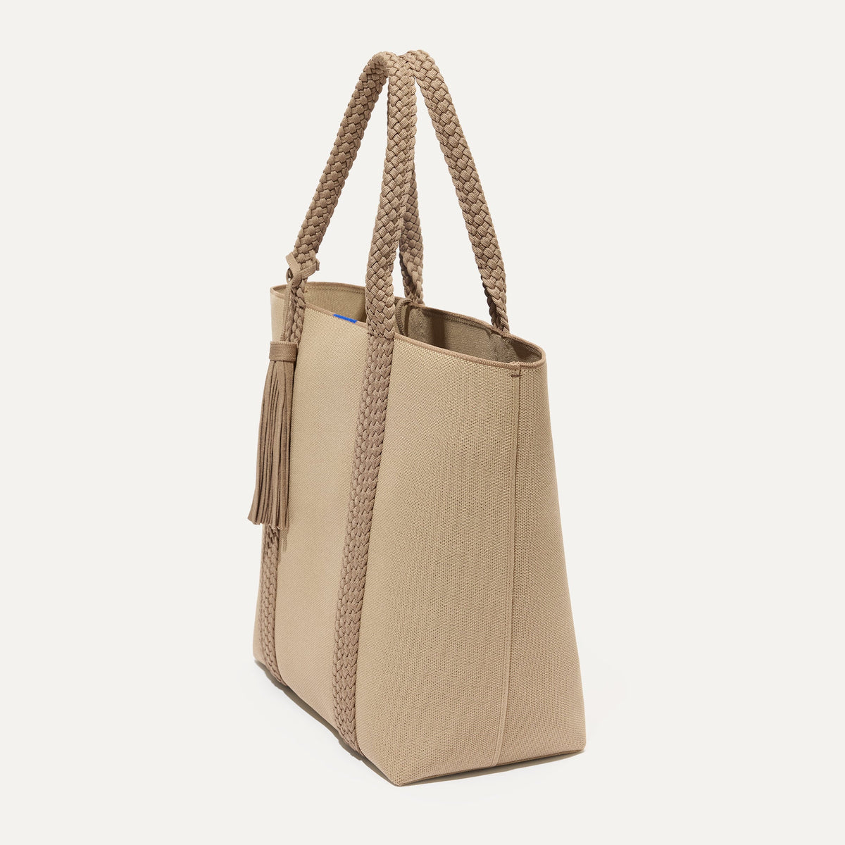 The Lightweight Tote in Caramel Twist shown in diagonal view.