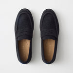 pdp | The Penny Loafer in ReVelvet Black shown from the top.