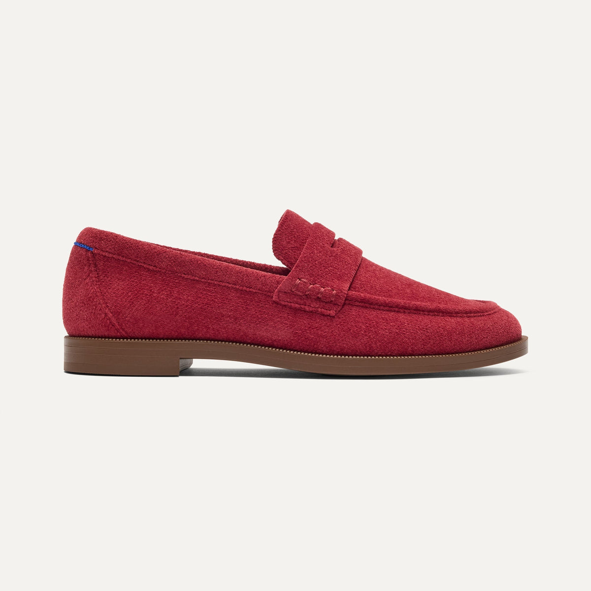 side | The Penny Loafer in ReVelvet Ruby shown from the side.