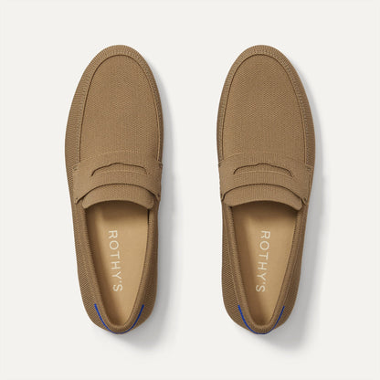 The Ravello Penny Loafer in Morel shown from the top.