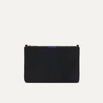 PLP |The Convertible Clutch in Black Espresso Open-Knit, shown from the front.