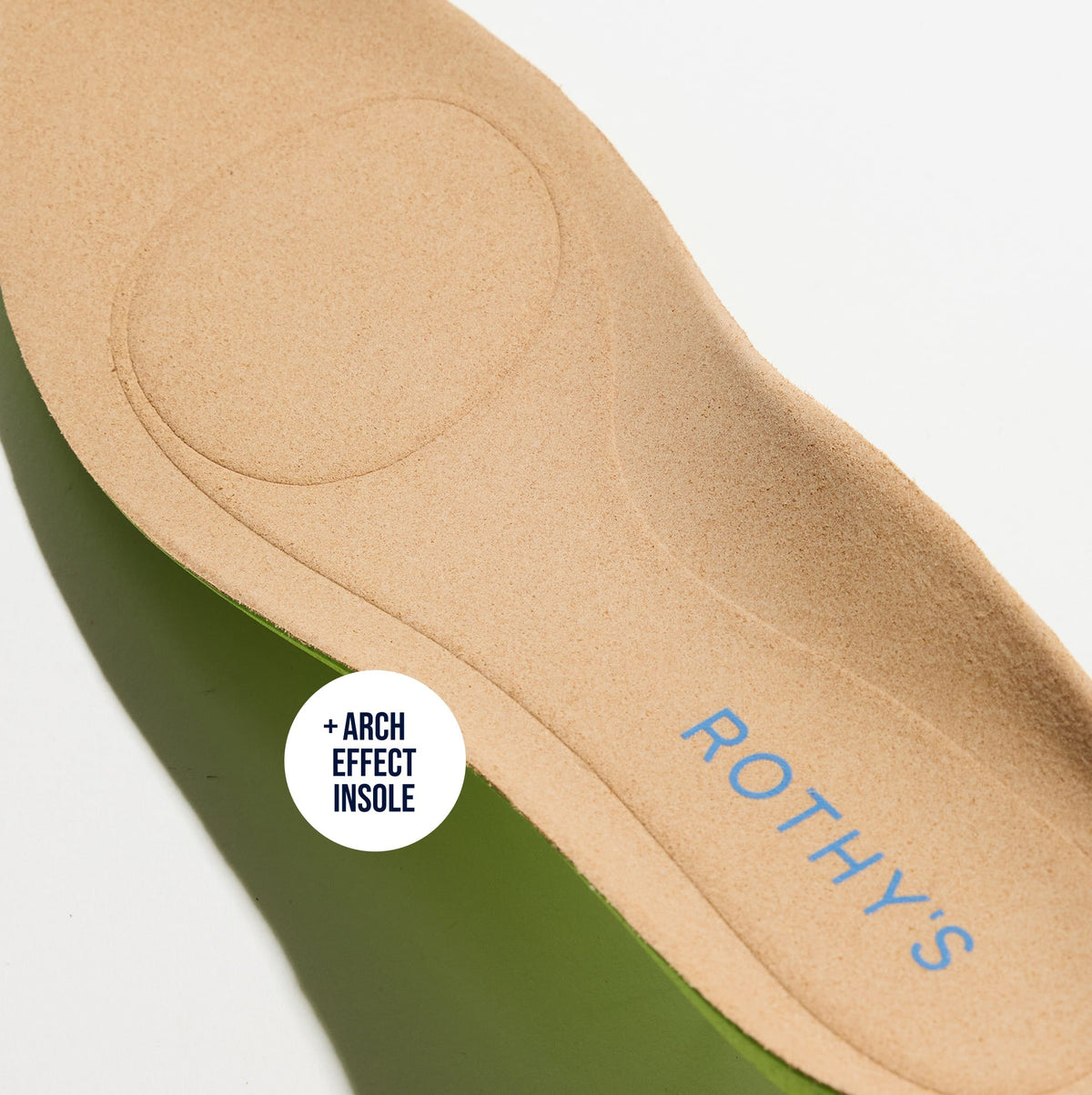 Close up of the Arch Effect Insole on The Daily Flat in Harbor Cabana Stripe.