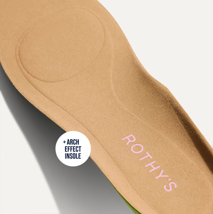 Close up of the Arch Effect Insole on The Daily Flat in Salt Air.