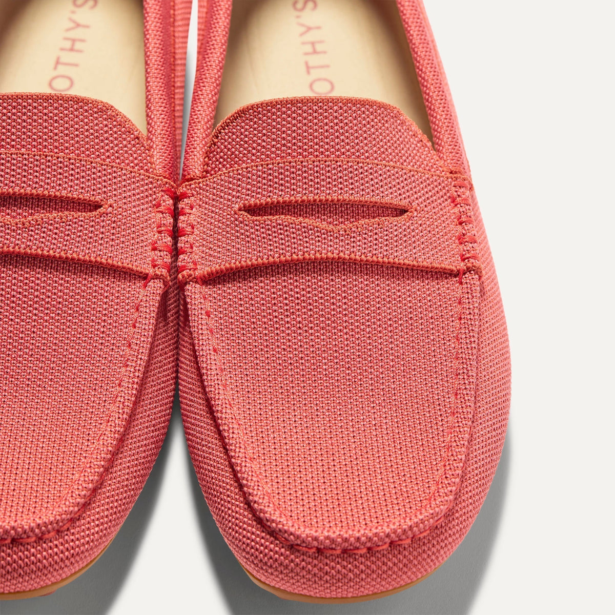 Close up of the toe and vamp of The Men's Daily Driver in Cayenne.