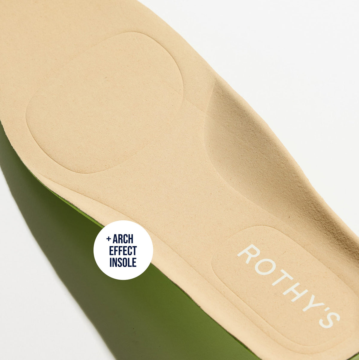 Close up of the Arch Effect Insole on The Men's Daily Driver in Shore.