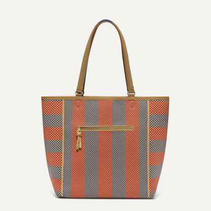 PLP |The Two-Way Tote in Sienna shown from the front.