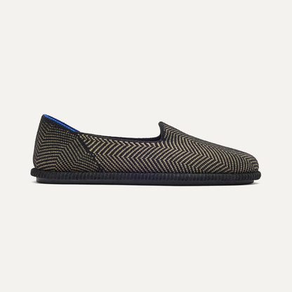 side | The Cruiser Loafer in ReVelvet Jet Herringbone shown from the side.