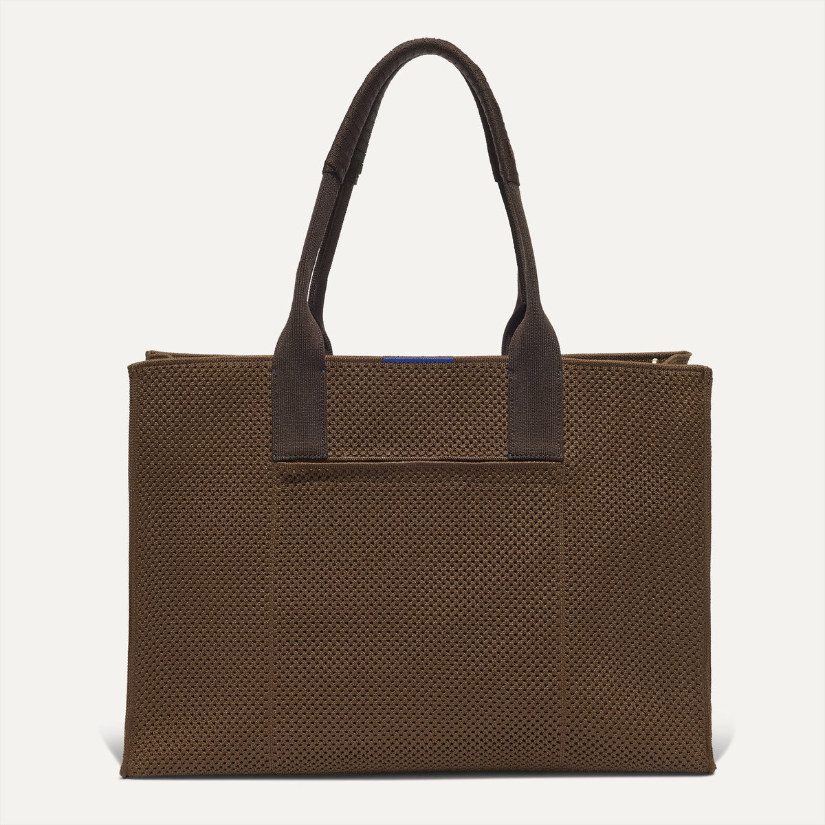 PDP |The Classic Tote in Cinnamon Open Knit, shown from the front.