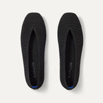 The Max Square Ballerina in Black Mesh shown from the top.