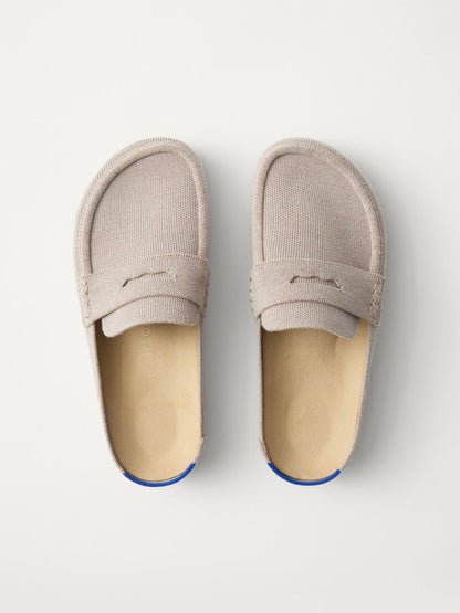 PLP |The Penny Clog in Dove shown from the top.