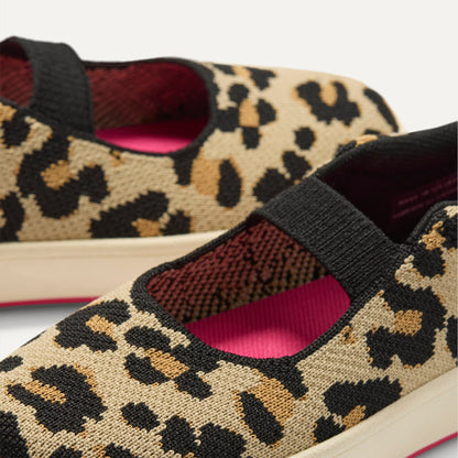 Close up of the strap detail on The Kids MJ Sneaker in Desert Cat.