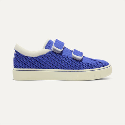 side | The Kids Strap Sneaker in Buoy Open-Knit shown from the side.