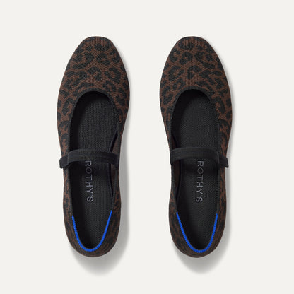 The Square Mary Jane in Classic Cheetah shown from the top.
